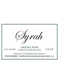 Pax Syrah Grizzly Peak